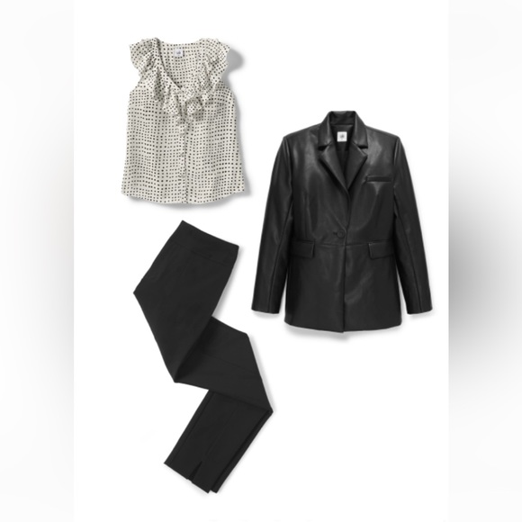 cabi NWT James Jacket, Black, Faux Leather, size MEDIUM, Fall 23 - Picture 4 of 7